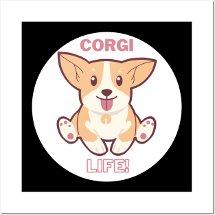 Corgi Life Cutie Posters and Art